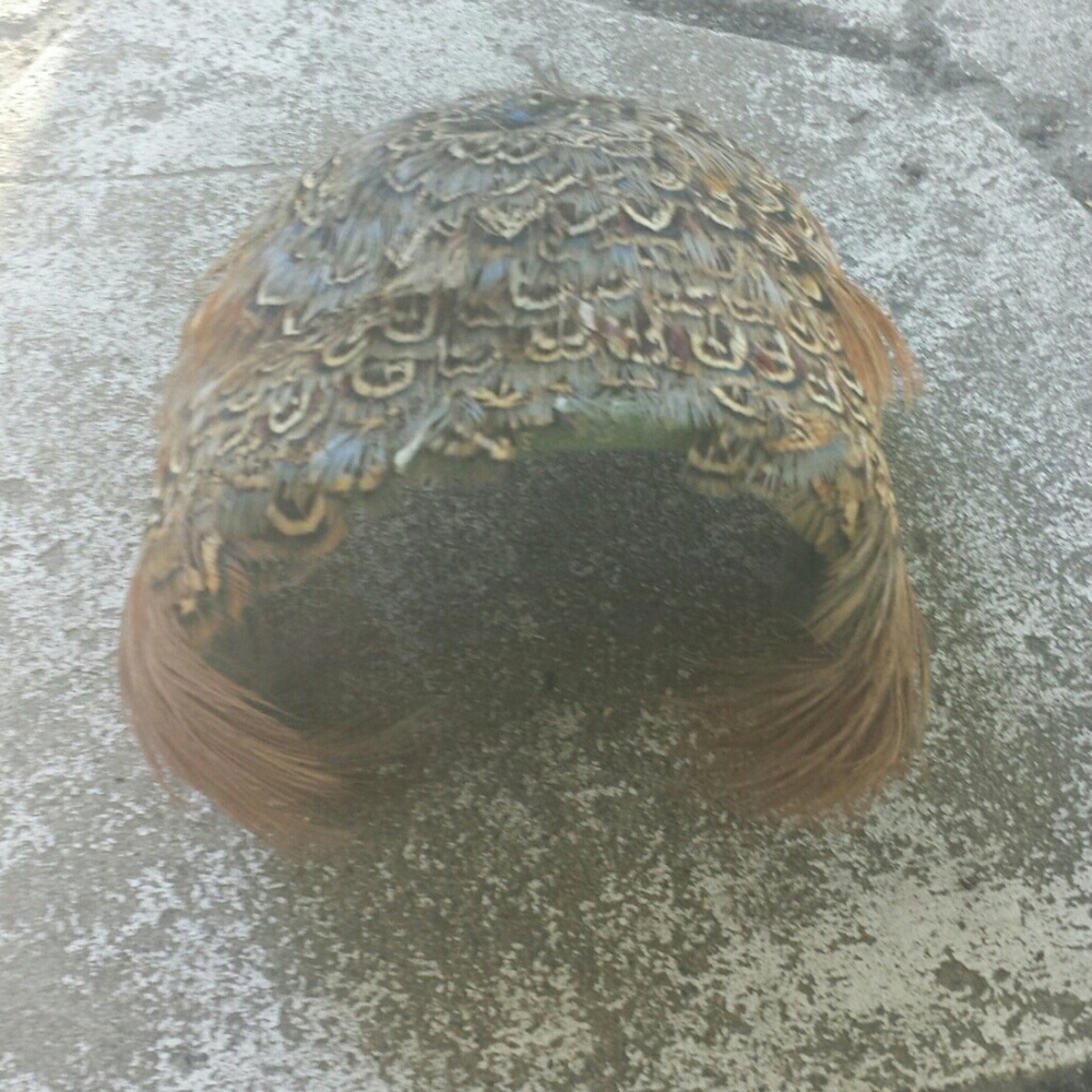 Vintage peacock design hat